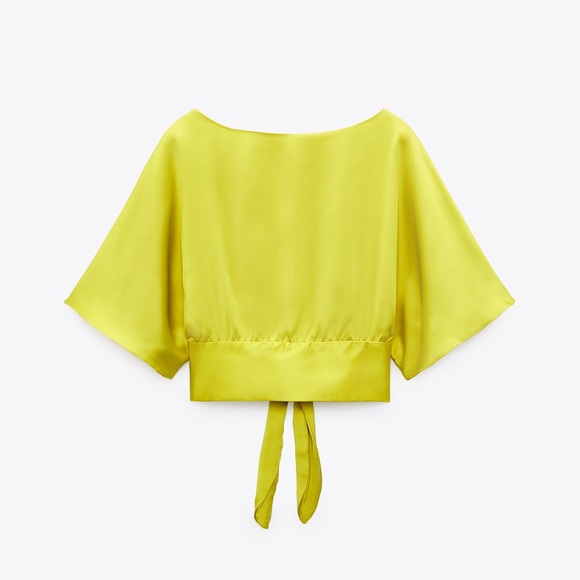 Zara Tops - ZARA: SATIN EFFECT OPEN BACK TOP